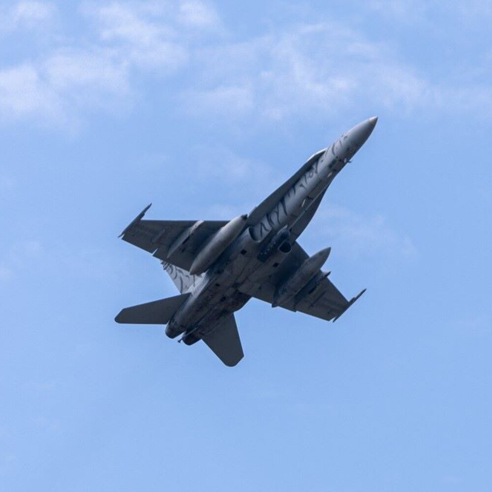 A NATO fighter shoots down a drone in Latvian airspace