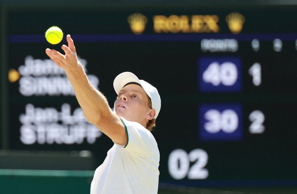 Sinner batte Struff e va in semifinale a Wimbledon