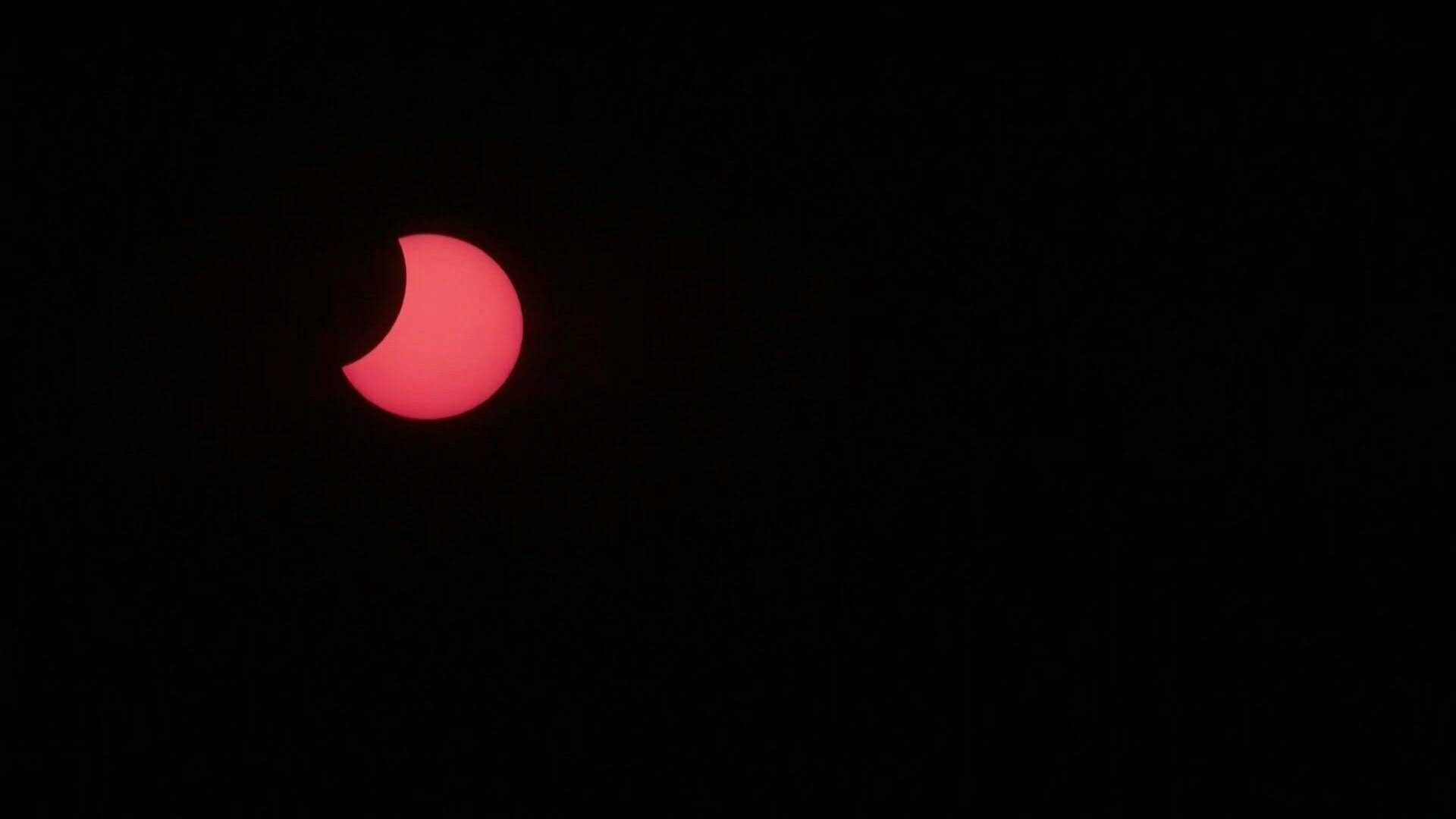 Le immagini dell'eclissi vista da Bragança in Portogallo