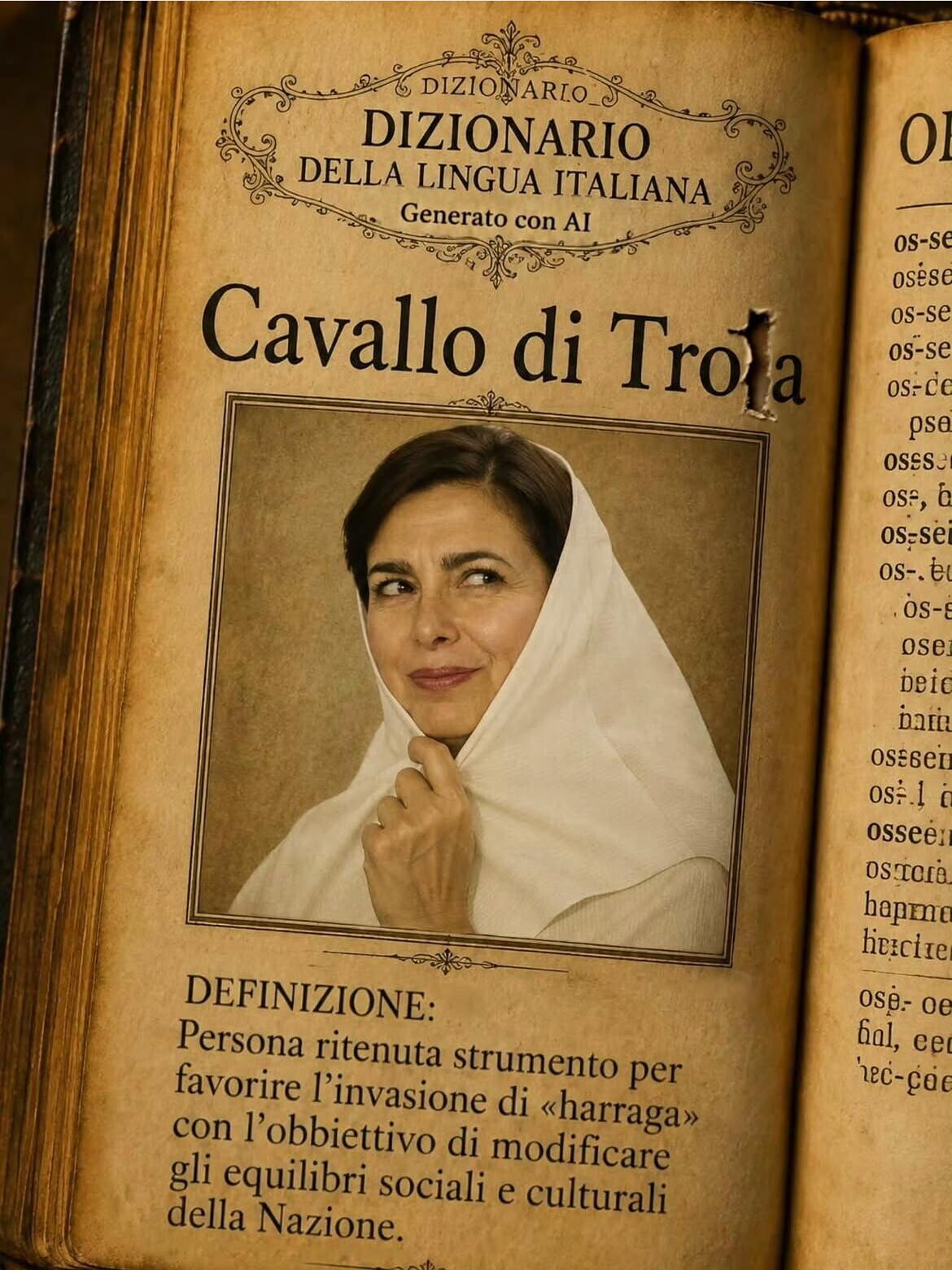 La nuova pagina del 'dizionario' di Vannacci contro la Boldrini: "È il 'Cavallo di Troia' ...