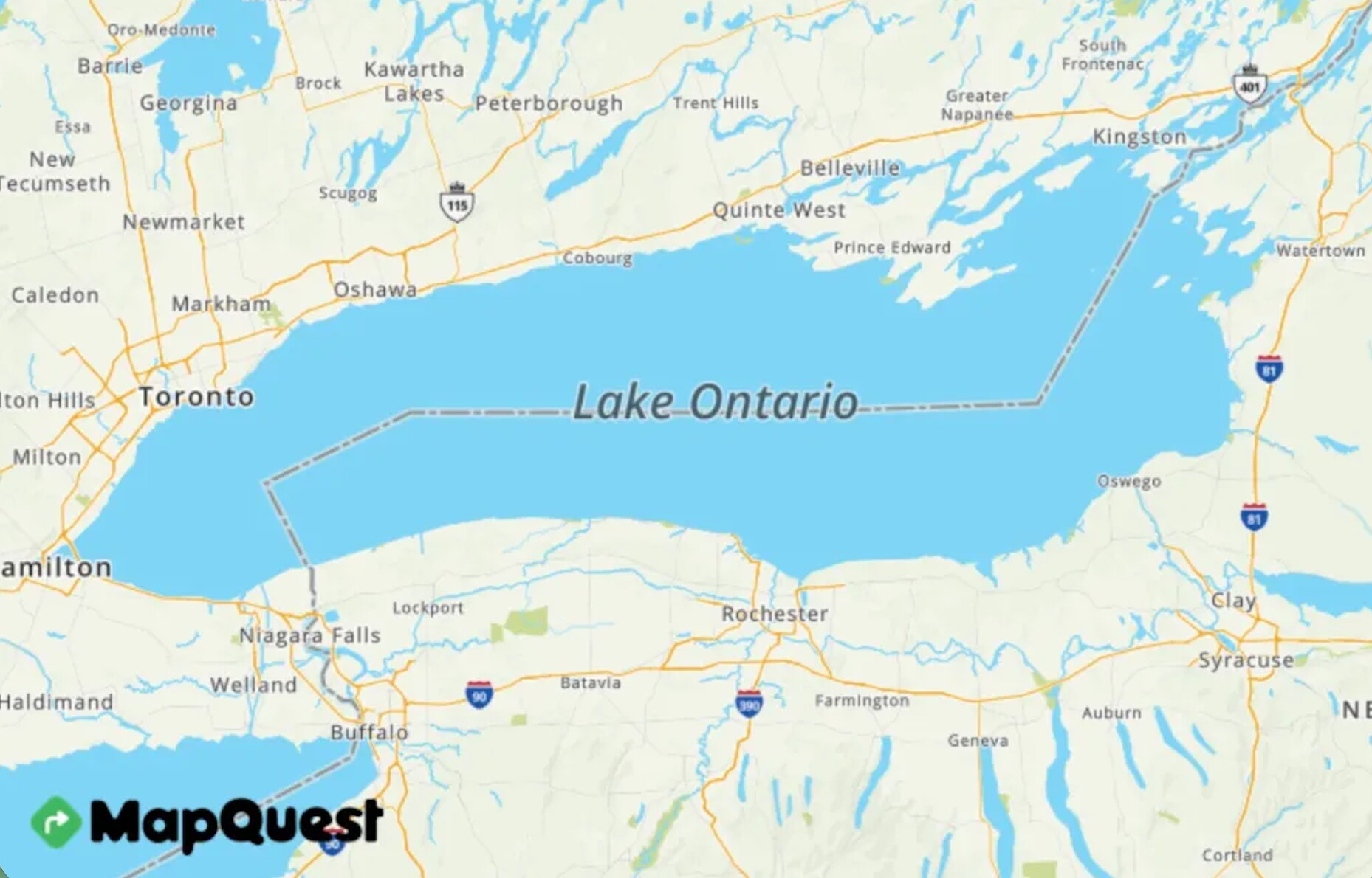 MapQuest resiste alla rinomina del Lago Ontario e registra un aumento dei download