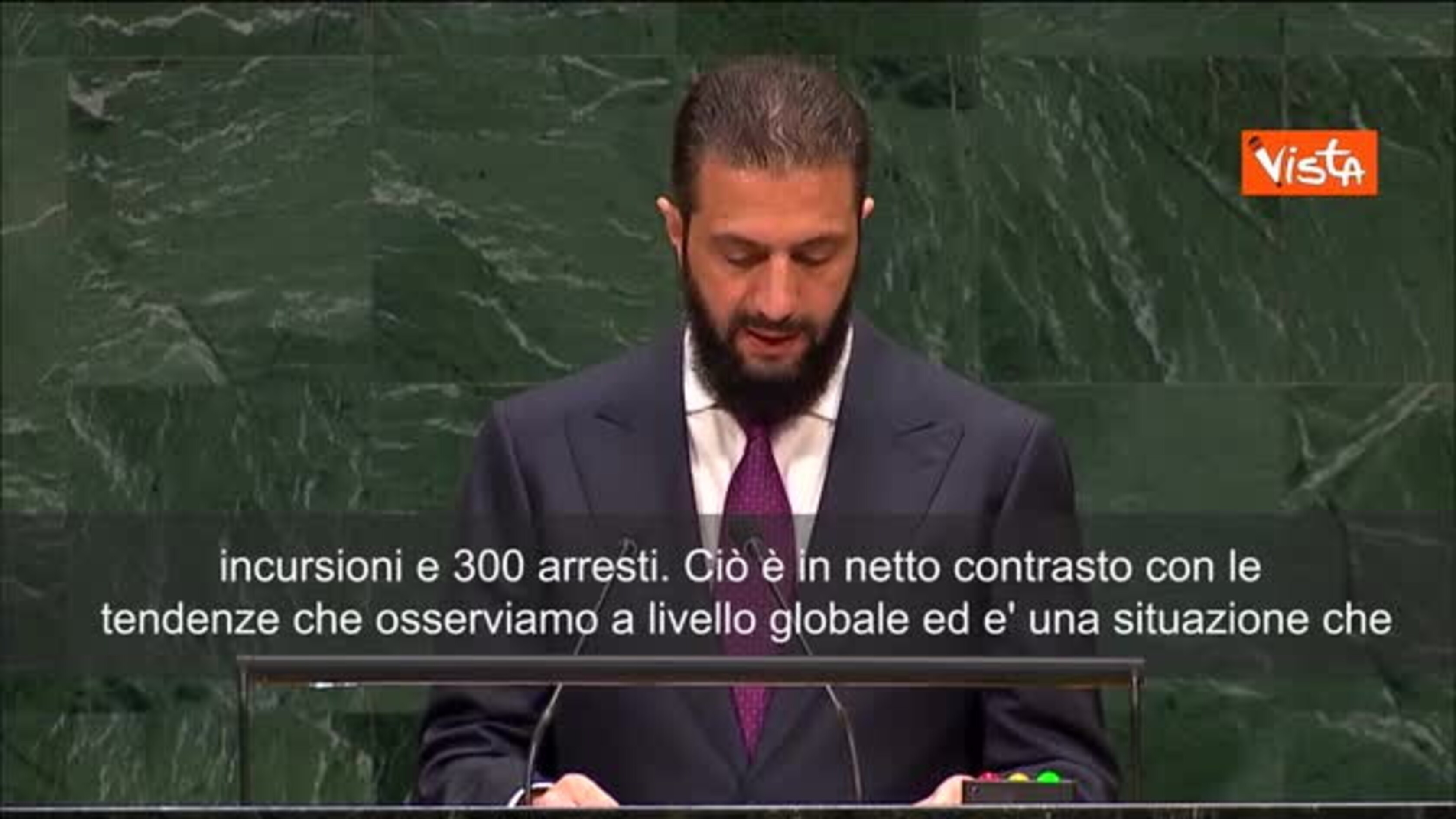 Assemblea Onu, al-Shara (Siria): Aggressioni Israele minano la pace e la sicurezza
