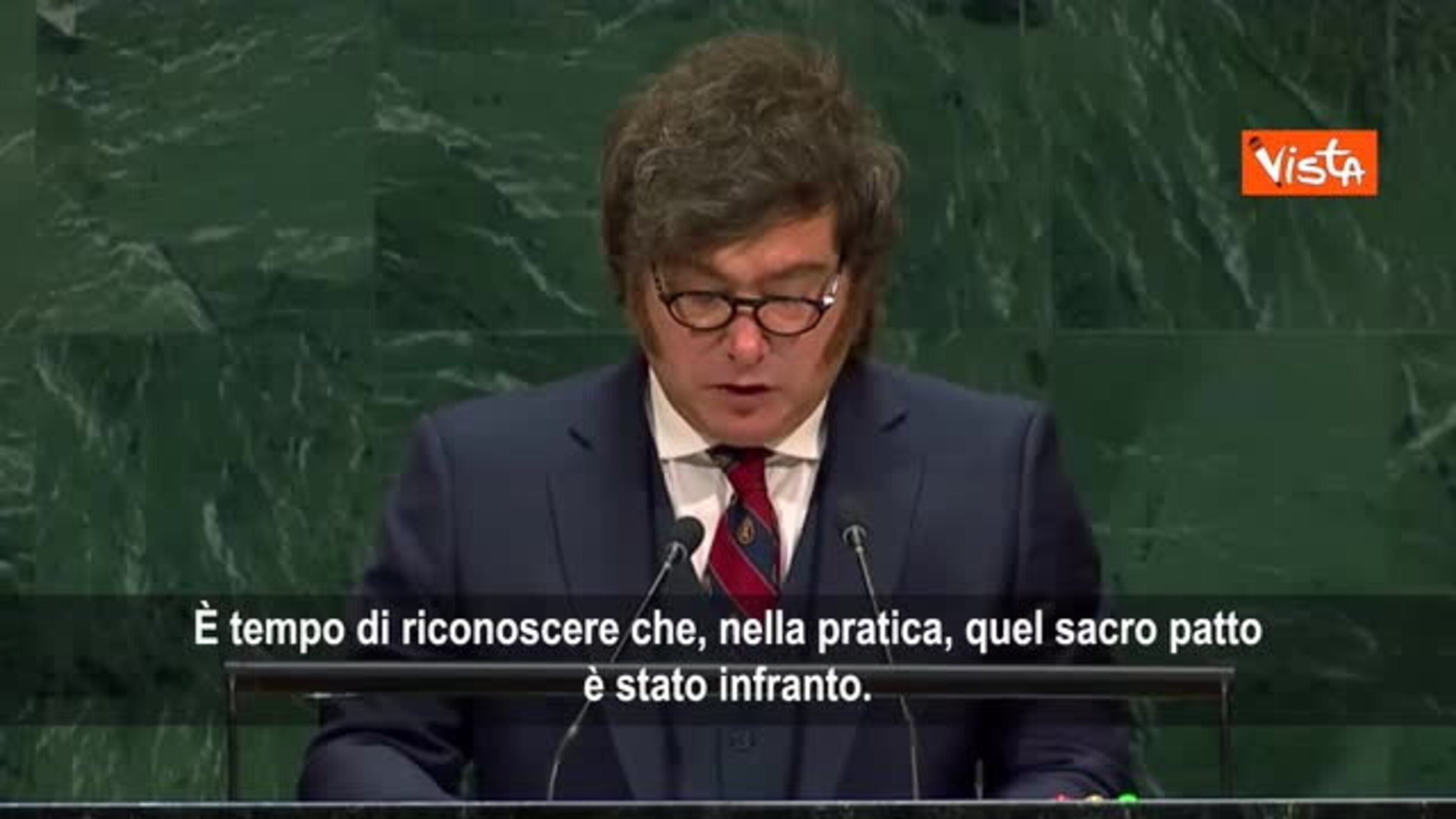 Milei all'Onu: Organizzazione inutile e parassitaria, protegge dittature contro Israele