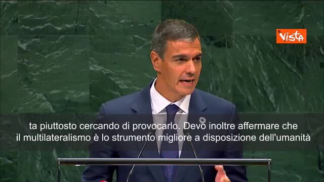 Sanchez all'Onu: Multilateralismo miglior strumento dell'umanità per gestire propria diversità