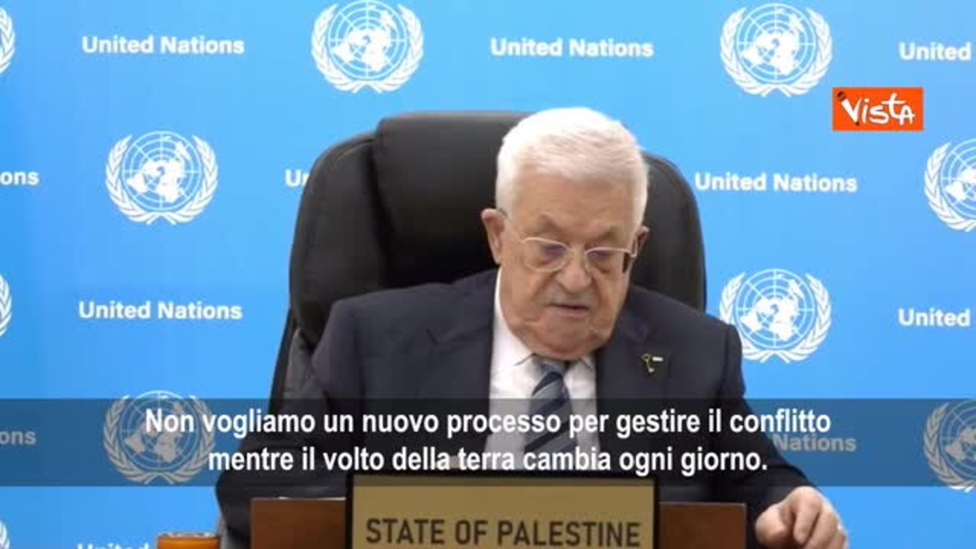 Abu Mazen all'Onu: "Vogliamo un processo che ponga fine all'occupazione israeliana"