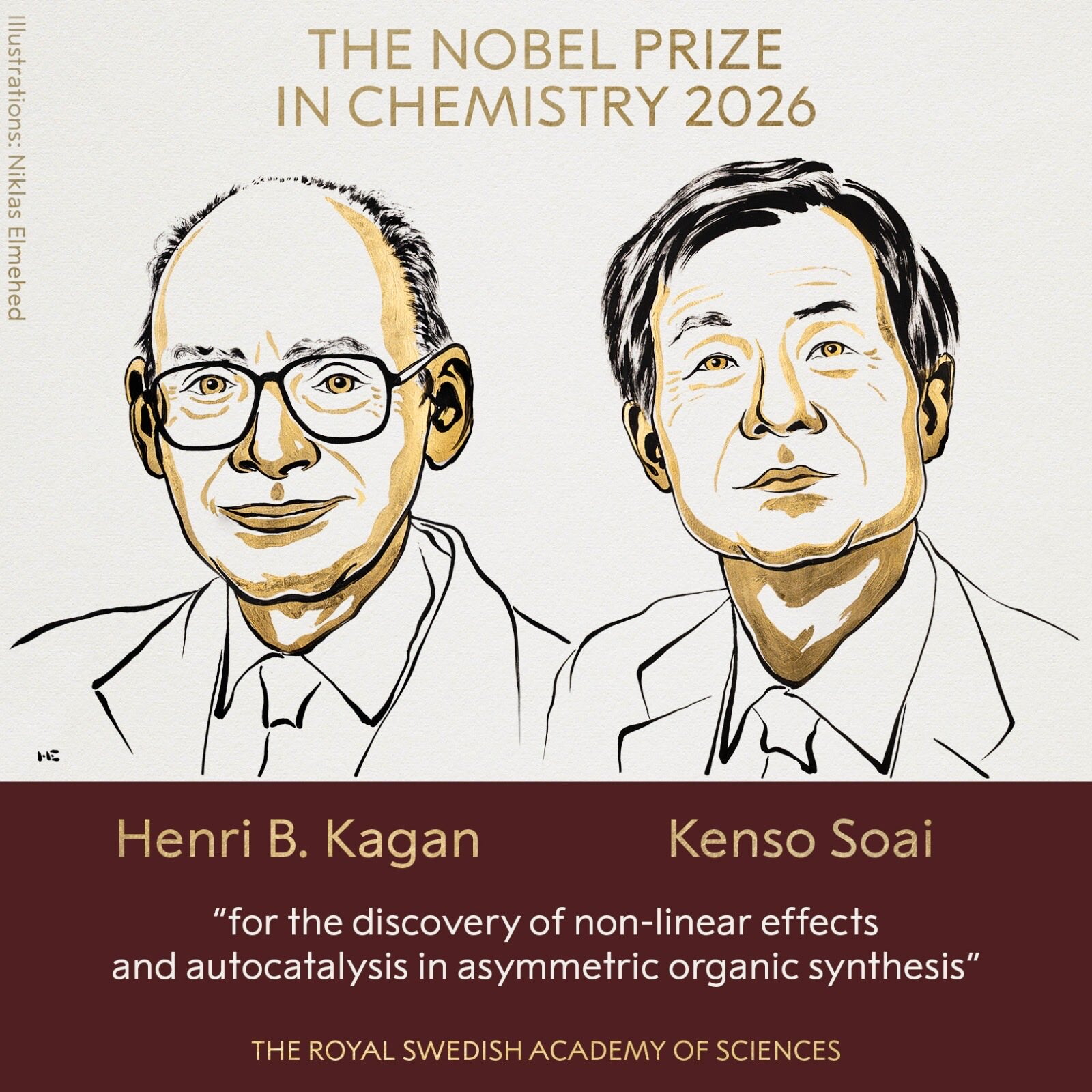 Il Nobel per la chimica a Henri Kagan e Kenso Soai