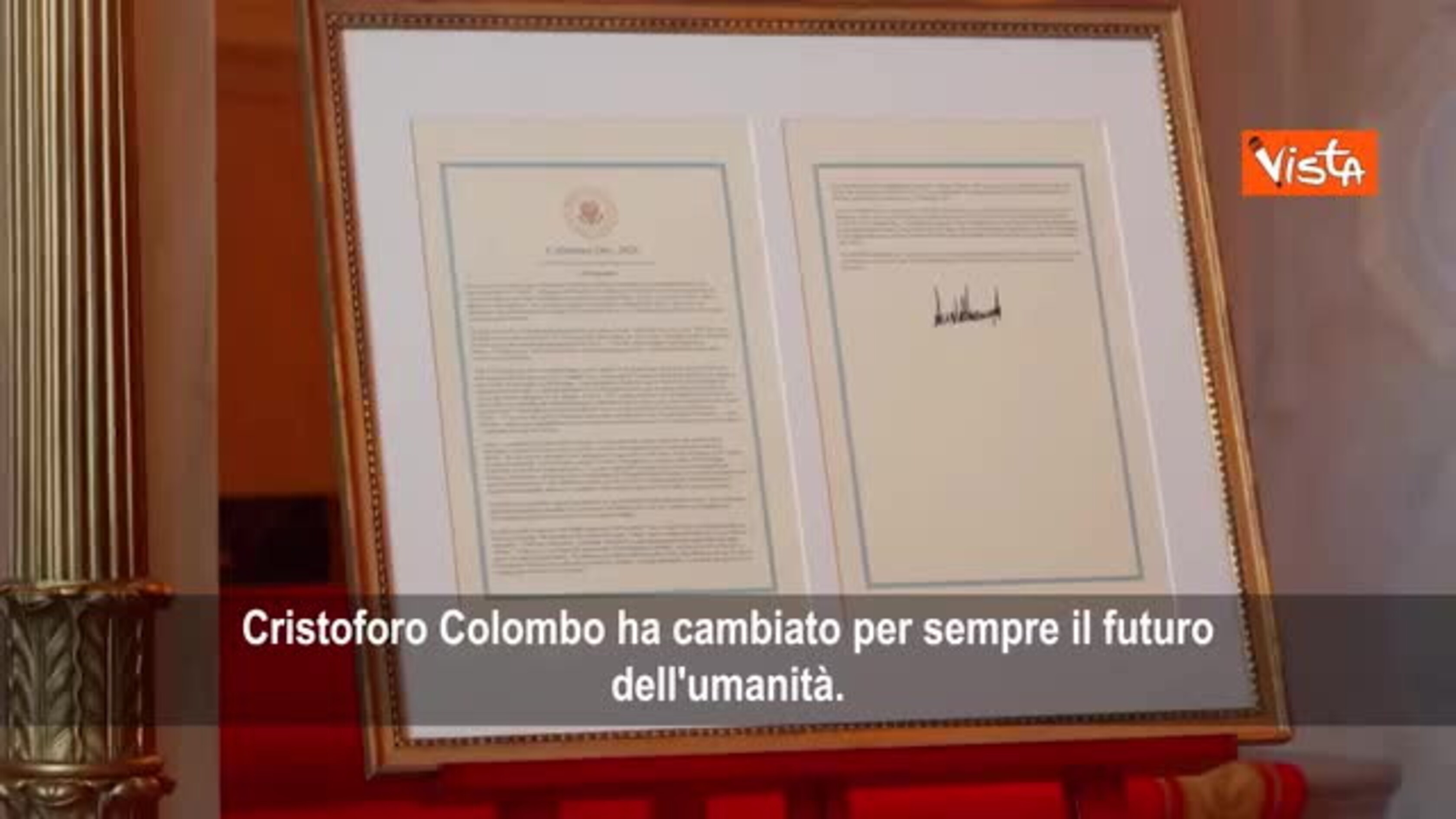 Celebrazioni del Columbus Day alla Casa Bianca con Trump, il video sui social del Presidente Usa