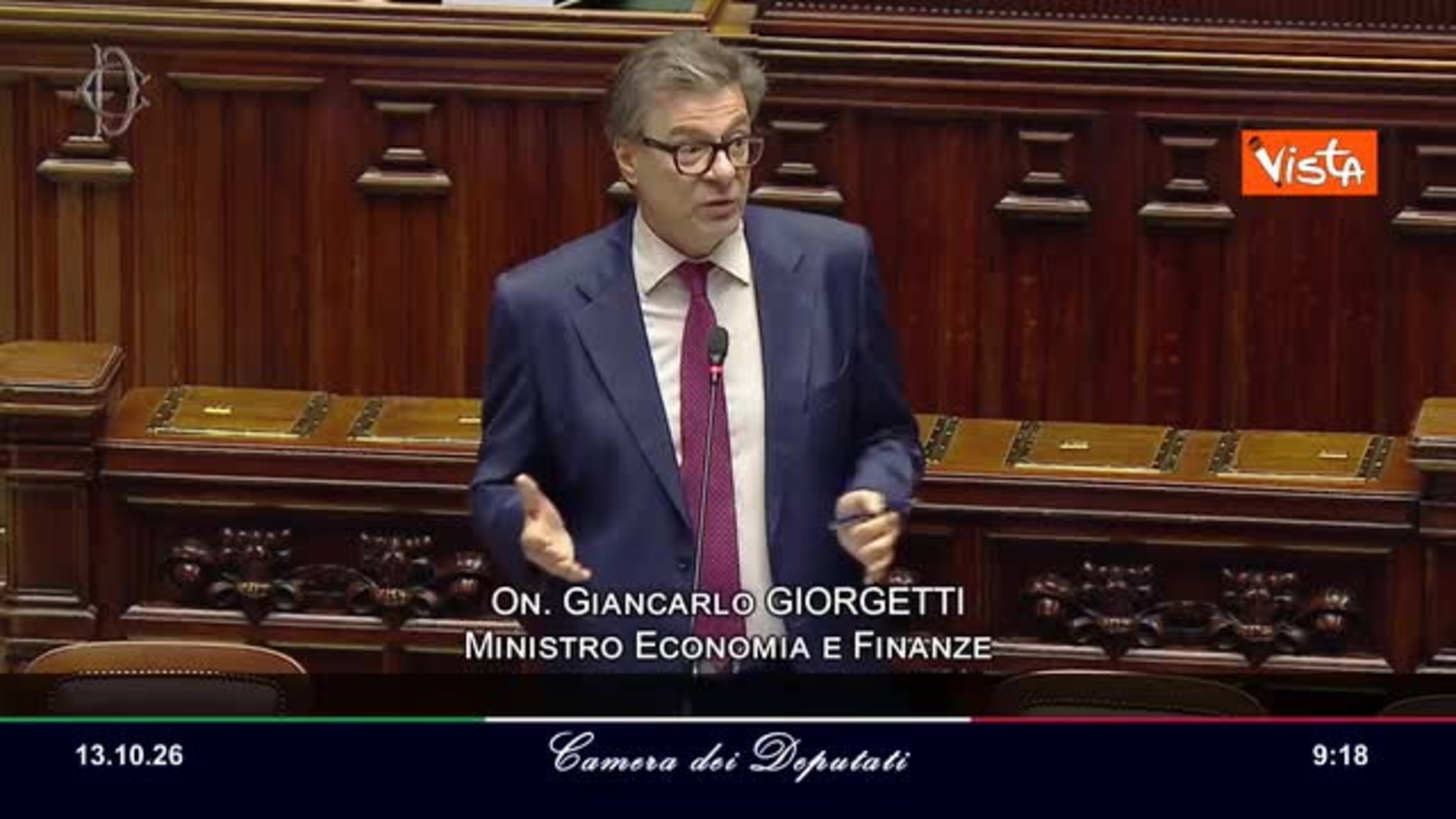 Dpfp 2026, Giorgetti: Con scostamento bilancio dare sostegno a famiglie e imprese