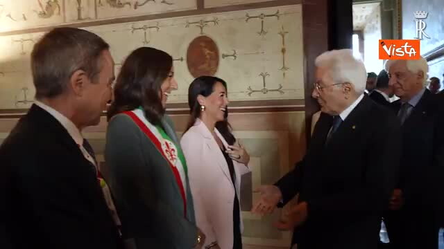 Mattarella all'apertura del Festival delle Regioni a Palazzo Vecchio a Firenze